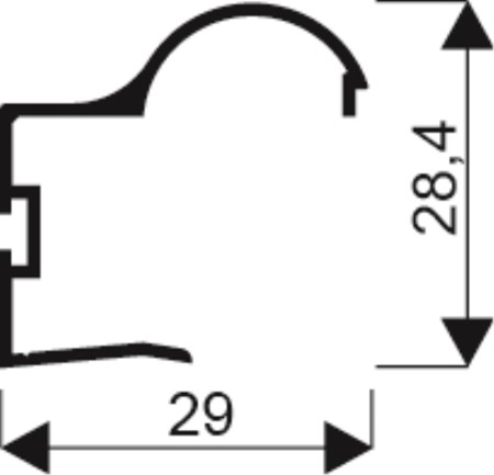 Rączka Focus II srebrna (2 szt.) szczotka wsuwana