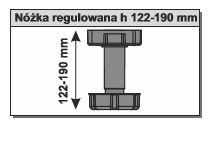 Nóżka regulowana 122 - 190 wzmocniona Sevroll