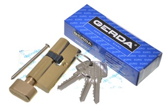 Wkładka do zamka patentowa Gerda 40G / 30 z 3 kluczami mosiądz