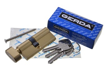 Wkładka do zamka patentowa Gerda 30G / 40 z 3 kluczami mosiądz